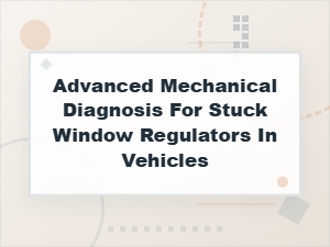 Advanced Mechanical Diagnosis for Stuck Window Regulators